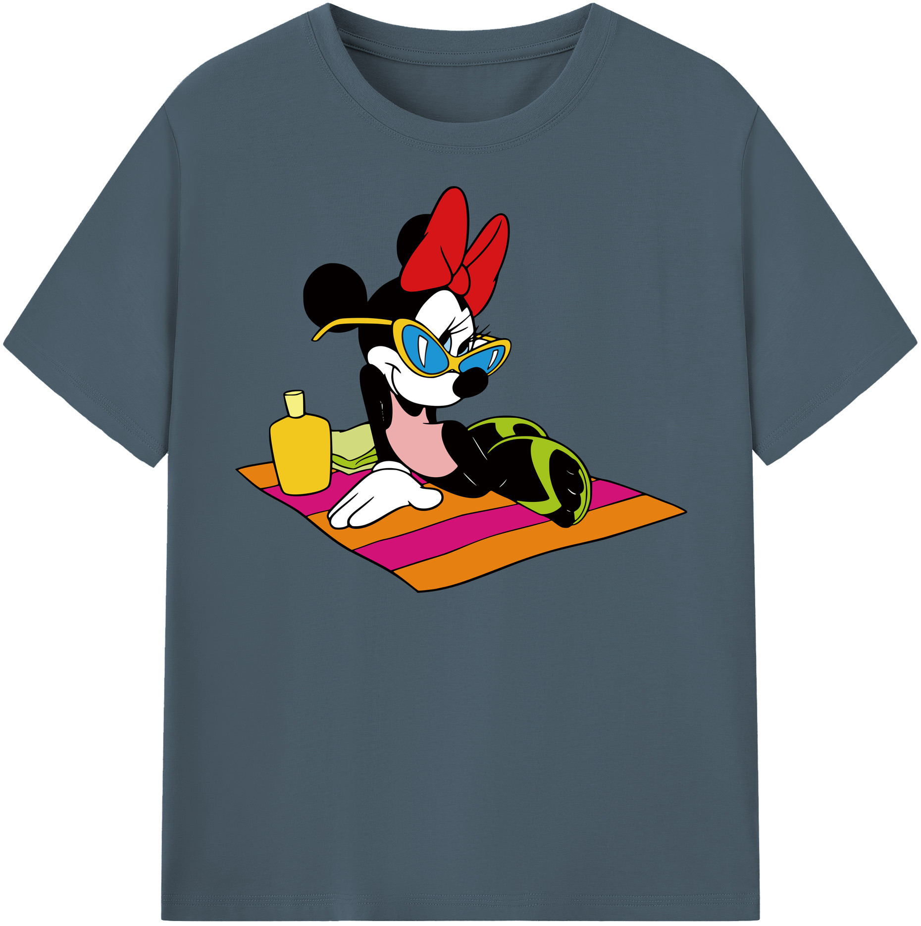 （画像用） ミッキーマウス Mickey Mouse 綿100％半袖Tシャツ（フロントプリント）